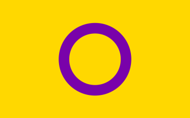 a purple circle on a yellow background
